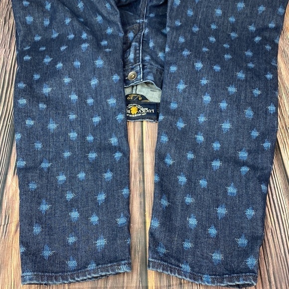 Woman’s Lucky Brand Sofia Skinny Blue Jeans W/ Light Blue Print- Size 8/29 - Picture 10 of 10